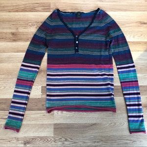 Marc Jacobs Striped Metallic Top